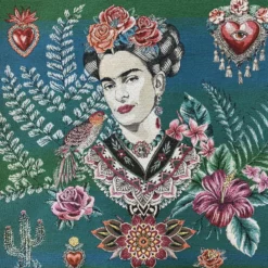 Carré Jacquard Alma de Frida - vert