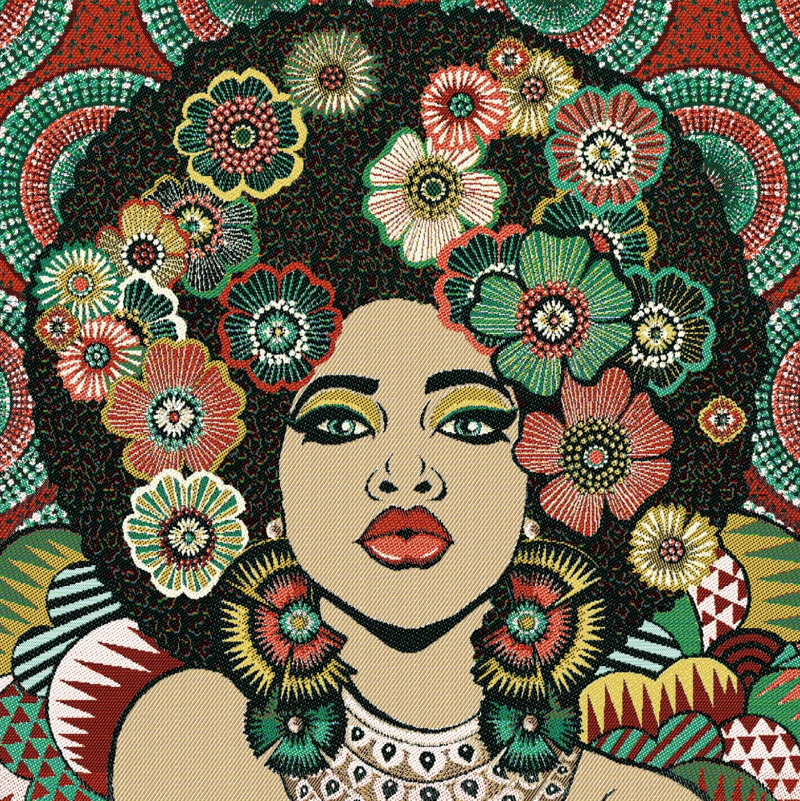 Carré Jacquard Destiny - Rouge