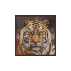 Carré jacquard Félin - beige