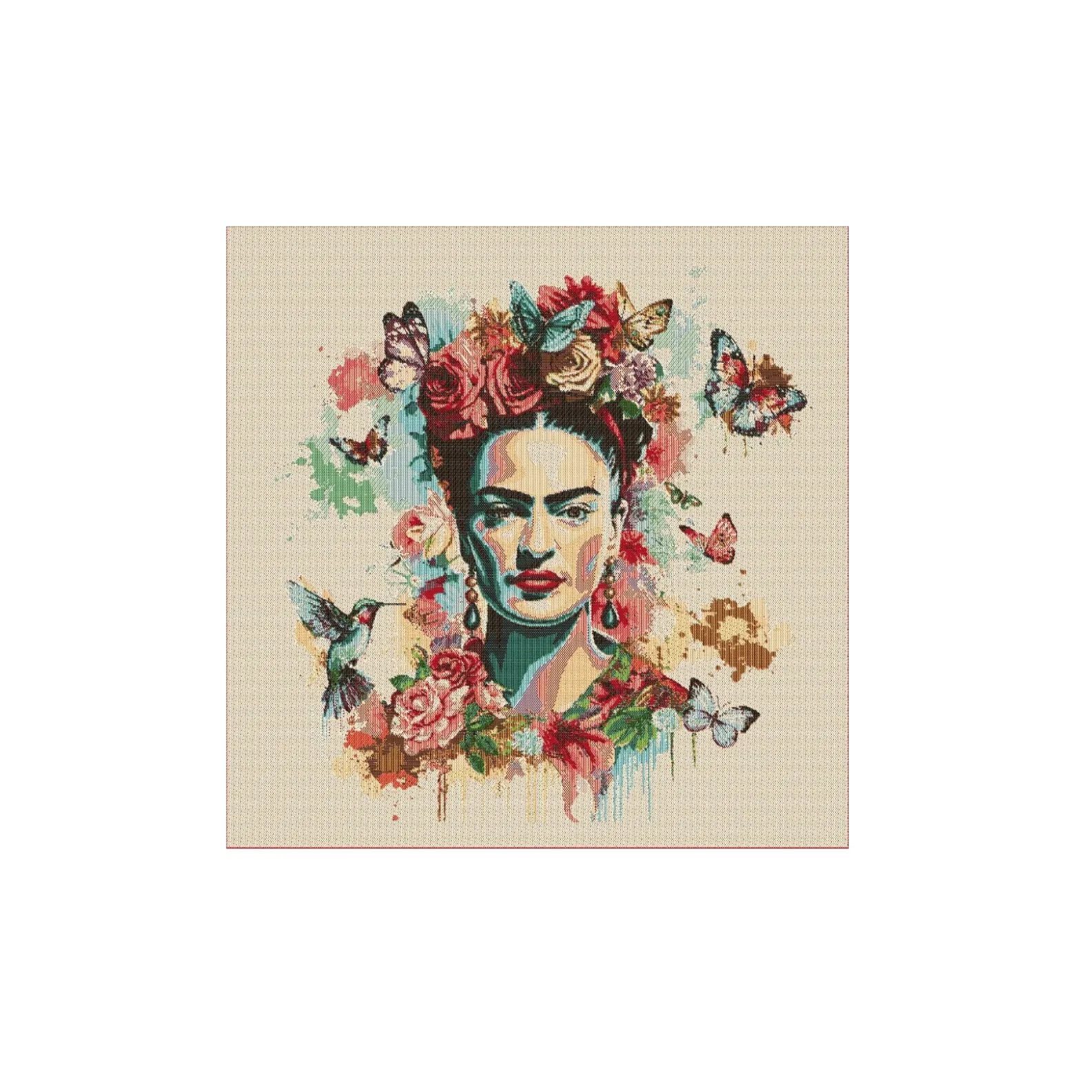 Carré jacquard Guapa - écru