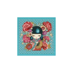Carré Jacquard Mina - bleu turquoise