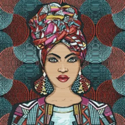 Carré Jacquard Sakina - Bleu