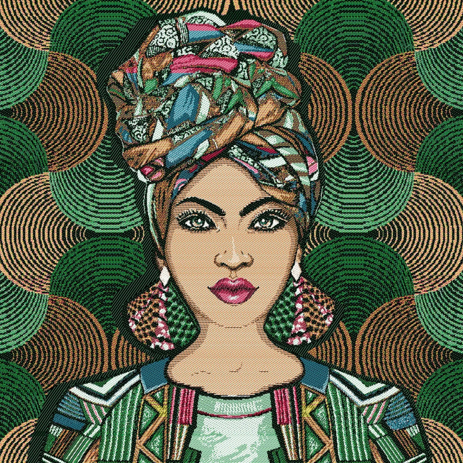 Carré Jacquard Sakina - Vert