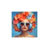 Carré velours ras Floral pop