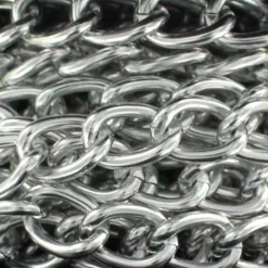 Chaine à maillons 9 mm argent