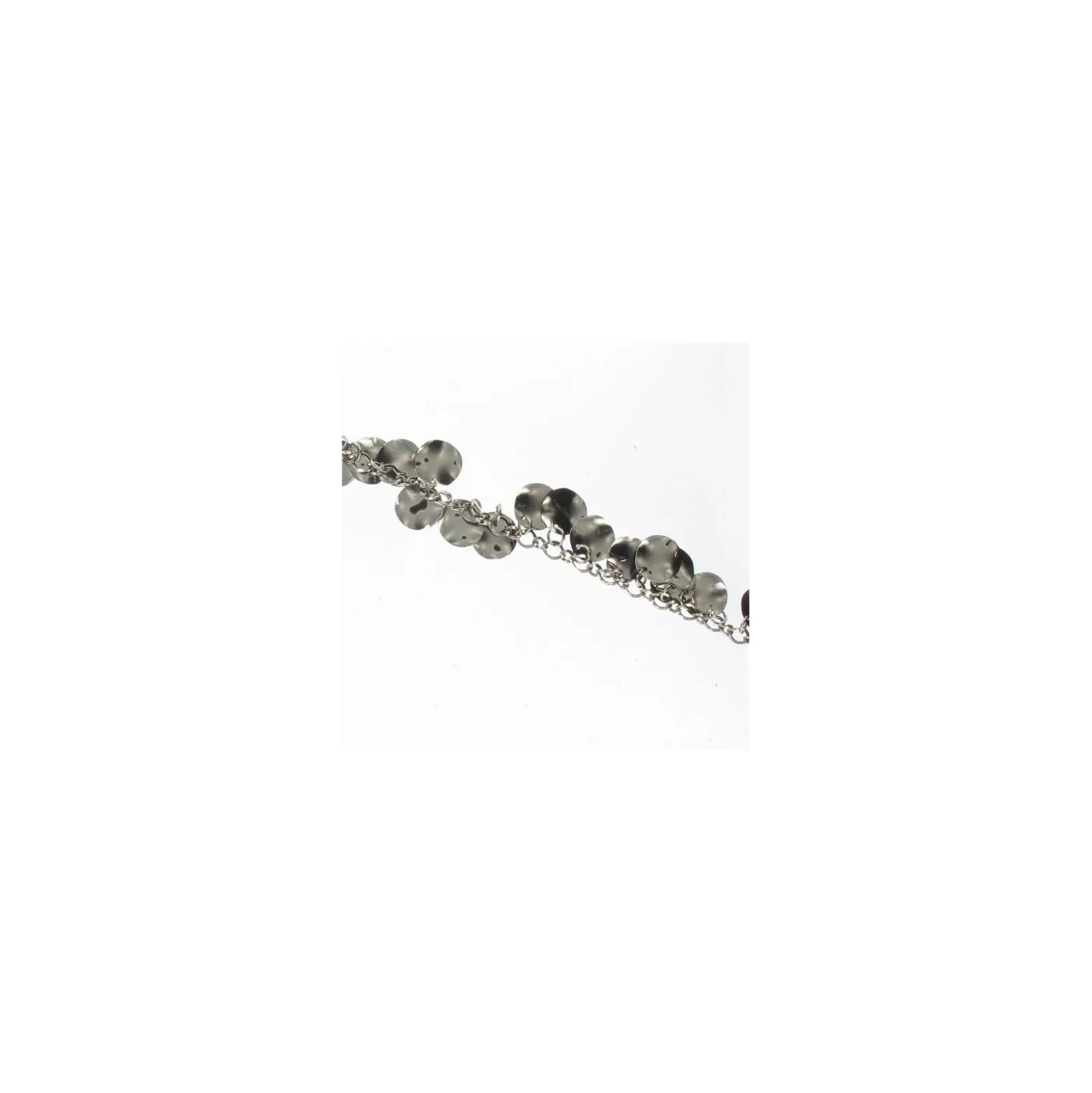 Chaînette sequins nickel noir 20 cm