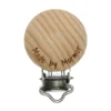 Clip attache tétine rond bois - Mormor