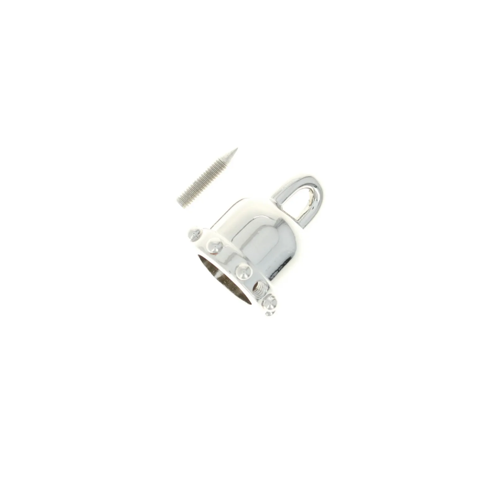 Cloche à pompon zamac Richie 12 mm - argenté