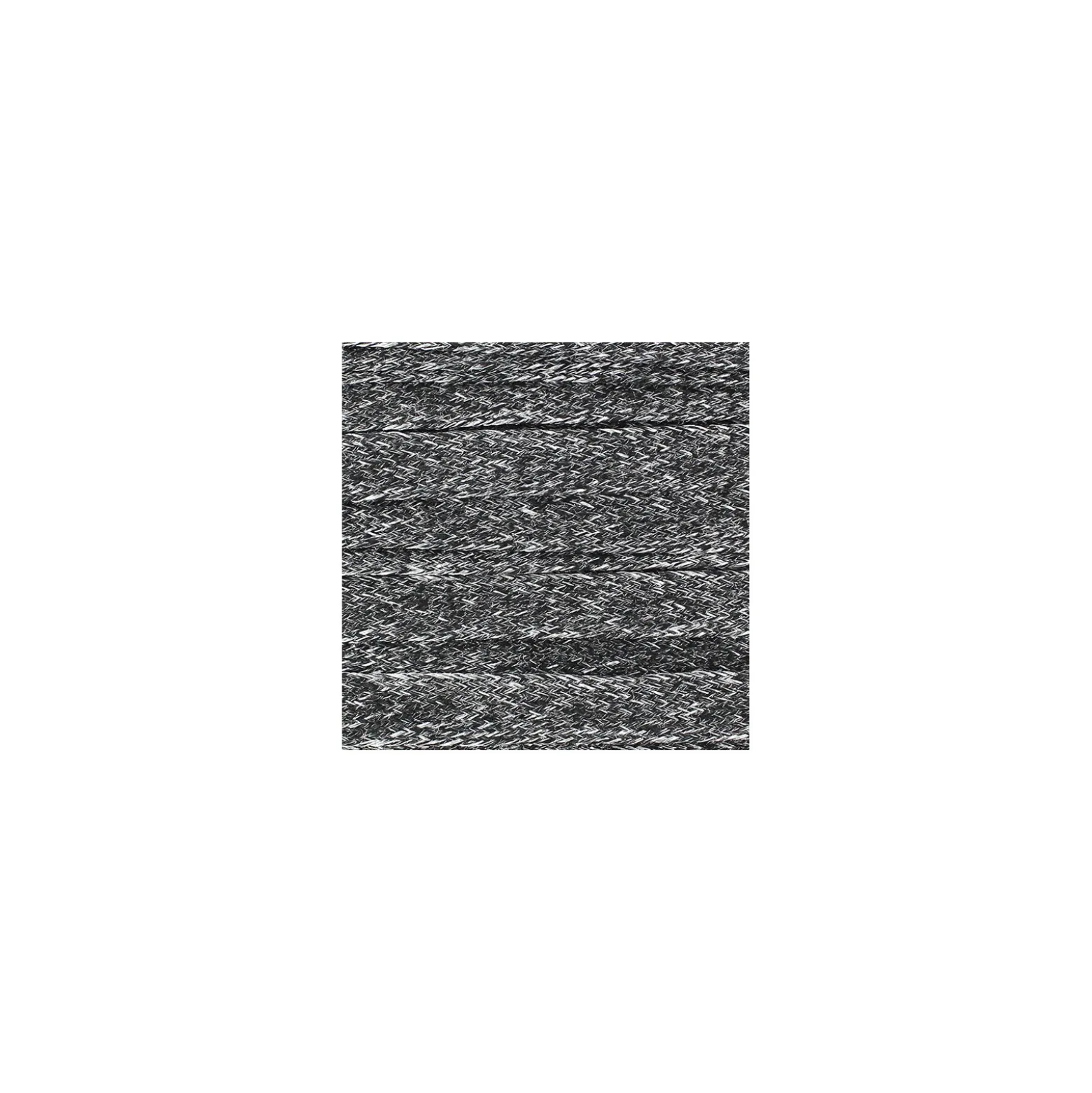 Cordelette plate Lin 10 mm noir