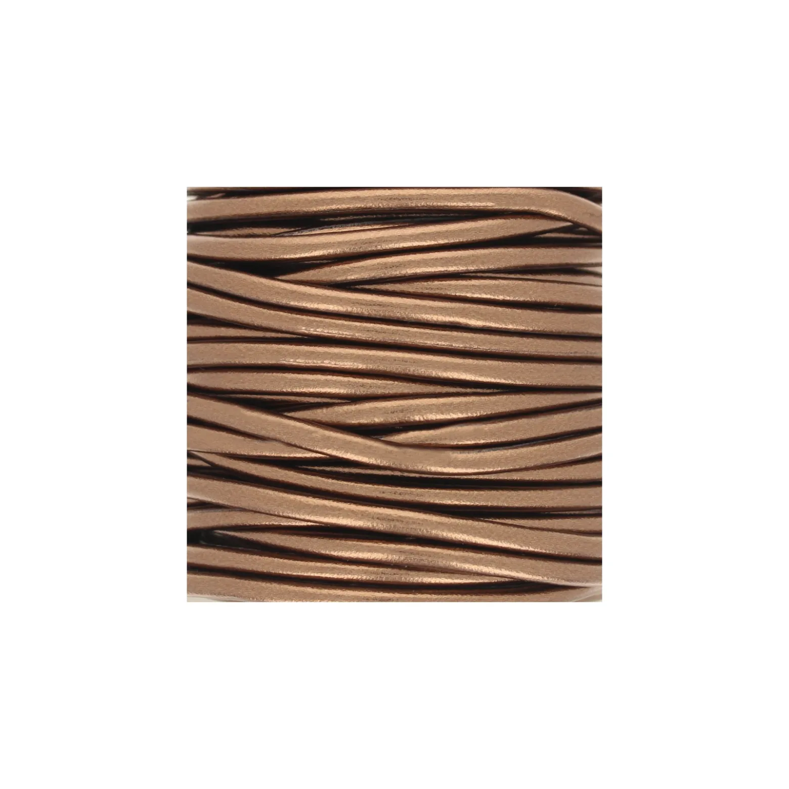 Cordon simili cuir Metallic