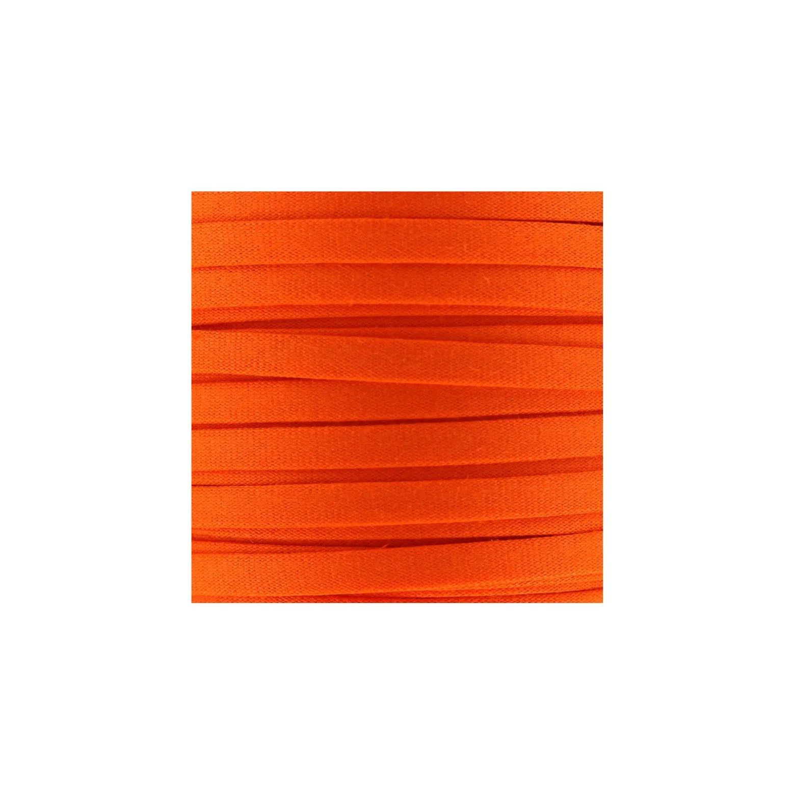Cordon Spaghetti coton 5 mm - orange