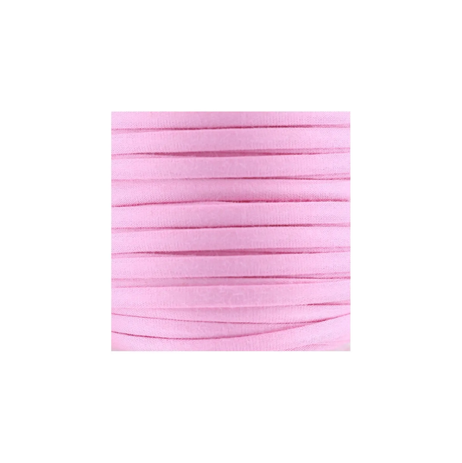 Cordon Spaghetti coton 5 mm - rose