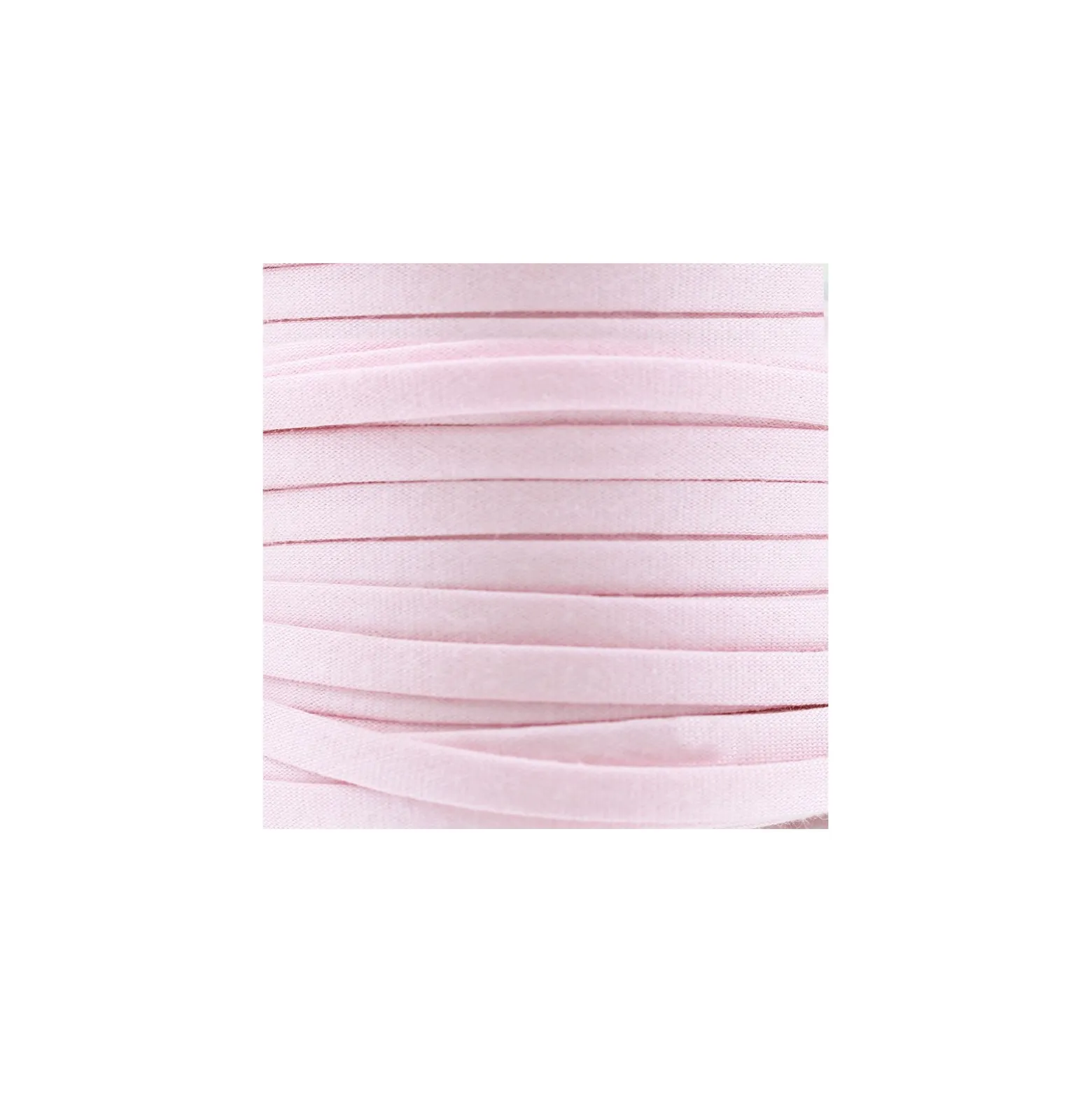 Cordon Spaghetti coton 5 mm - rose pâle