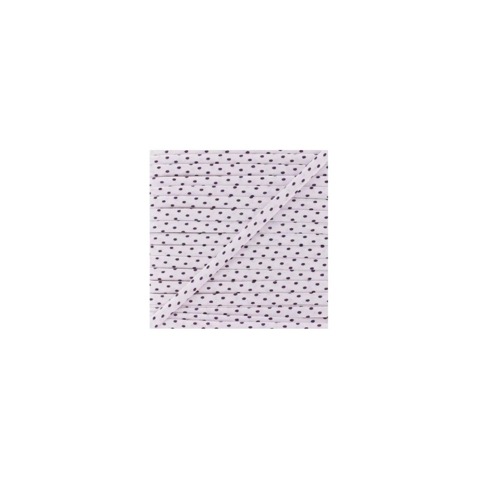 Cordon Spaghetti à Pois Frou-Frou - Prune Délicate B