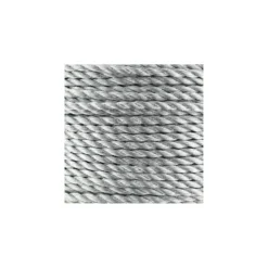 Cordon torsadé métallisé 2 mm argenté