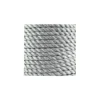 Cordon torsadé métallisé 4 mm argenté x 50cm