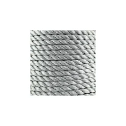 Cordon torsadé métallisé 4 mm argenté x 50cm