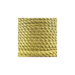 Cordon torsadé métallisé 4 mm doré x 50cm