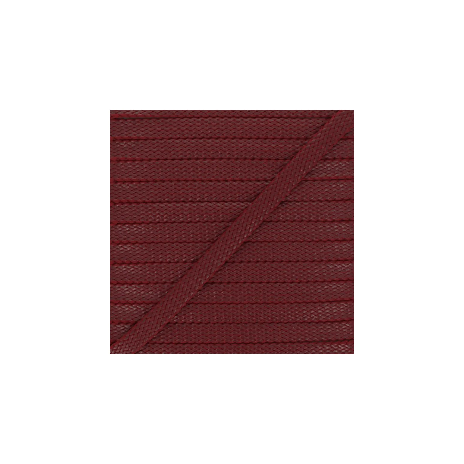 Cordon Tressé aspect cuir Odessa 9 mm - bordeaux