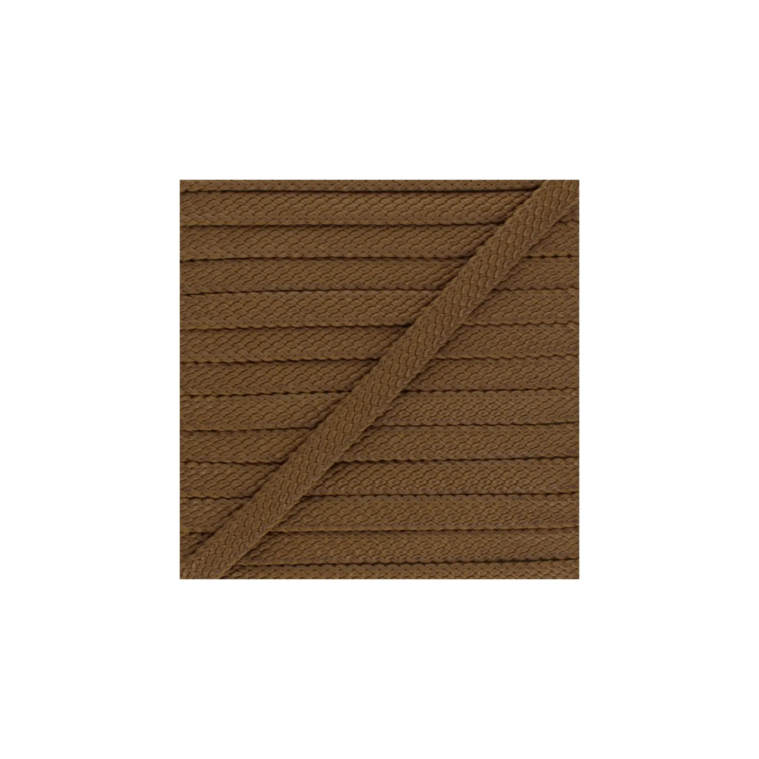 Cordon Tressé aspect cuir Odessa 9 mm - marron