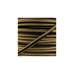 Cordon tressé Bicolore 6 mm - Noir/café x 1 m