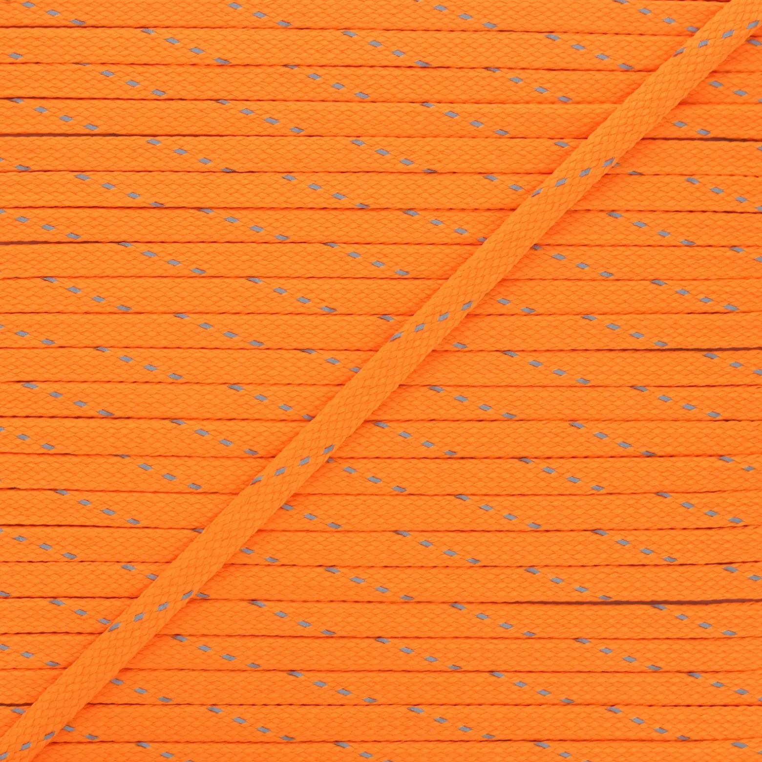 Cordon tressé Fluoria 9mm - orange fluo