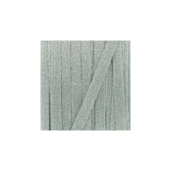 Cordon tricoté lurex (12 mm) - argent