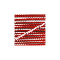 Cordon tricoté 4,5 mm - rouge/blanc