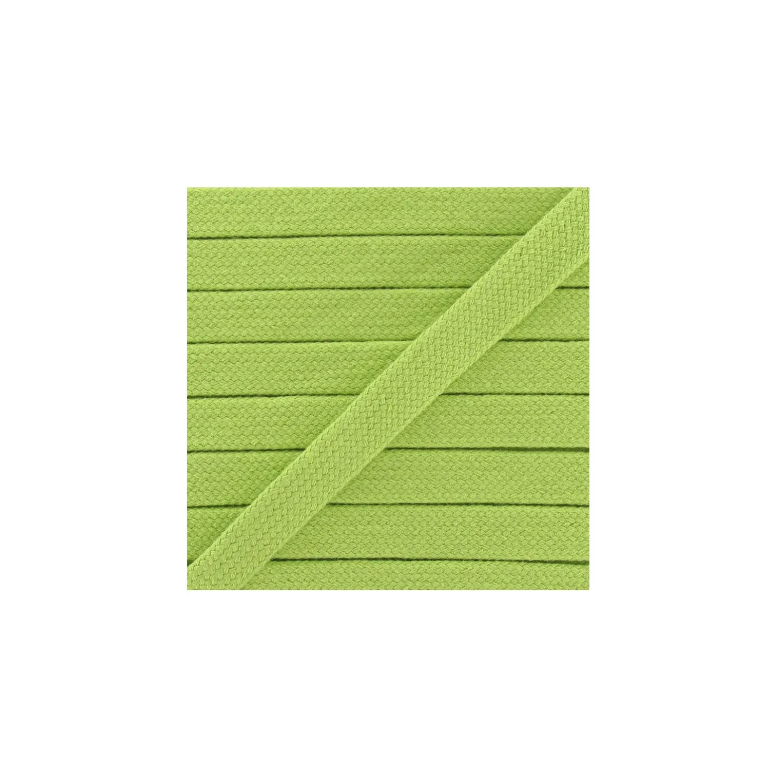 Cordon tubulaire vert anis