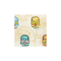 Coupon 100 cm x 110 cm Tissu coton Alexander Henry - Head Trip - écru