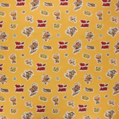 Coupon 100 cm x 110 cm Tissu coton Camelot Fabrics Tom and Jerry Foes forever Jerry - jaune miel