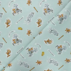Coupon 100 cm x 110 cm Tissu coton Camelot Fabrics Tom and Jerry Foes forever - opaline