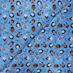 Coupon 100 cm x 110 cm Tissu coton Camelot Fabrics Stronger Together - bleu
