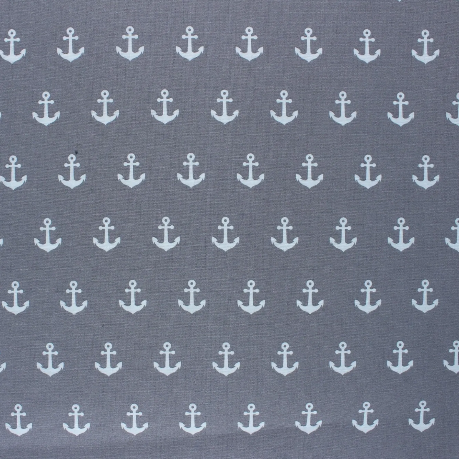 Coupon 10 cm x 150 cm Tissu coton cretonne enduit Poppy Anchor Party - gris