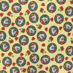 Coupon 100 cm x 148 cm Tissu coton cretonne Frida Kahlo caps - jaune