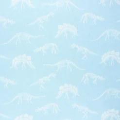 Coupon 100 cm x 110 cm Tissu coton Dear Stella You rock - Fossils - bleu clair