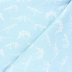 Coupon 100 cm x 110 cm Tissu coton Dear Stella You rock - Fossils - bleu clair