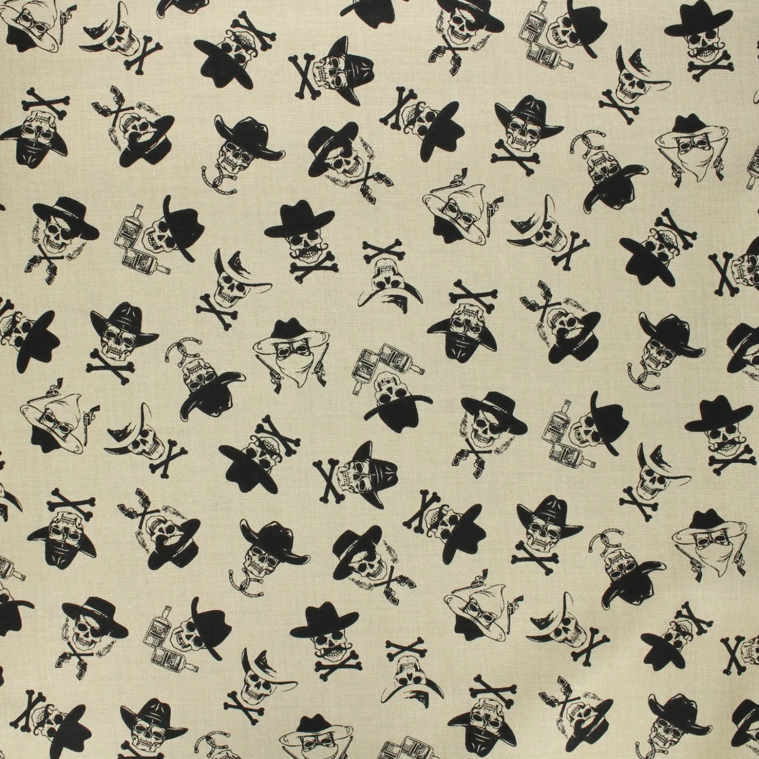 Coupon 100 cm x 110 cm Tissu coton Dear Stella Wanted - The good, the bad & the ugly - beige
