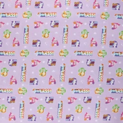 Coupon 100 cm x 110 cm Tissu coton My Little Pony Sticker - lilas