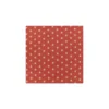 Coupon 100 cm X 140 cm -Tissu coton Popeline Poppy - Etoiles blanches - corail