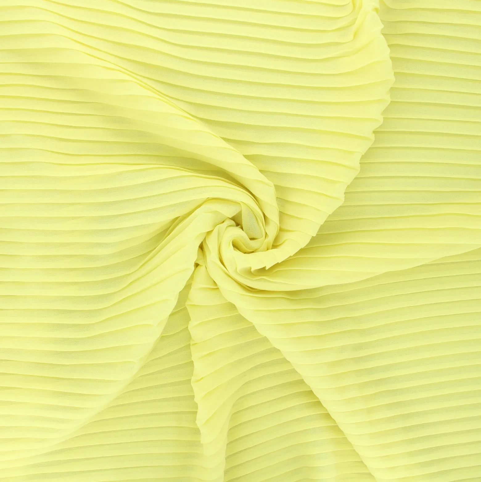 Coupon 100 cm x 145 cm Tissu crêpe léger plissé - jaune clair