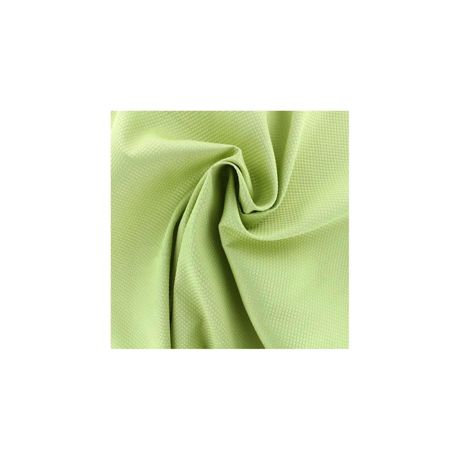 Coupon 100 cm x 150 cm Tissu jacquard réversible Goldy - pomme