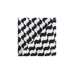 Coupon 100 cm x 130 cm Tissu jacquard stretch Vague - bleu nuit