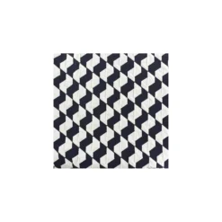 Coupon 100 cm x 130 cm Tissu jacquard stretch Vague - bleu nuit