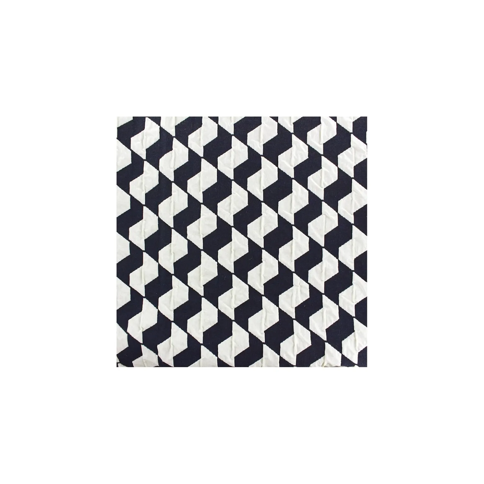 Coupon 100 cm x 130 cm Tissu jacquard stretch Vague - bleu nuit
