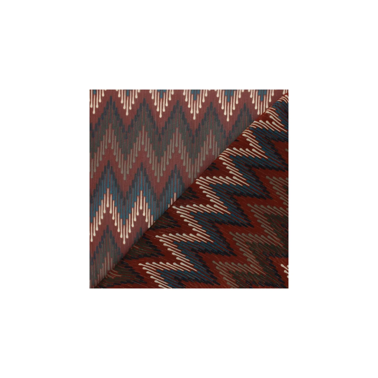Coupon 100 cm x 140 cm Tissu Mousseline lurex Misso - brique