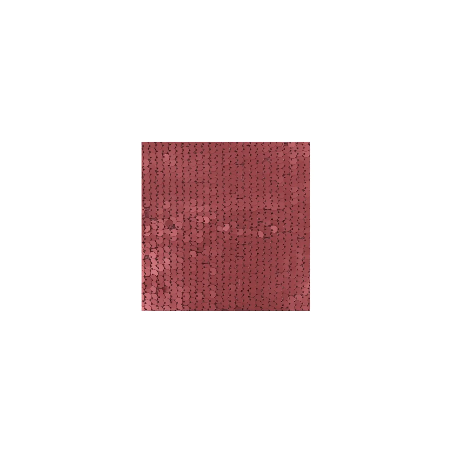 Coupon 80 cm x 130 cm Tissu paillettes sirène mat grenadine