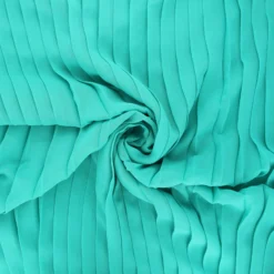 Coupon 100 cm x 150 cm Tissu polyester plissé Esmé - vert lagon