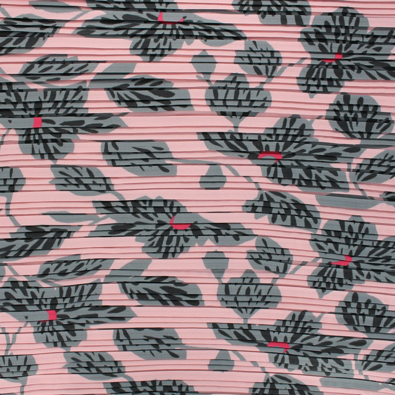 Coupon 40 cm x 140 cm Tissu polyester plissé Chantal - rose