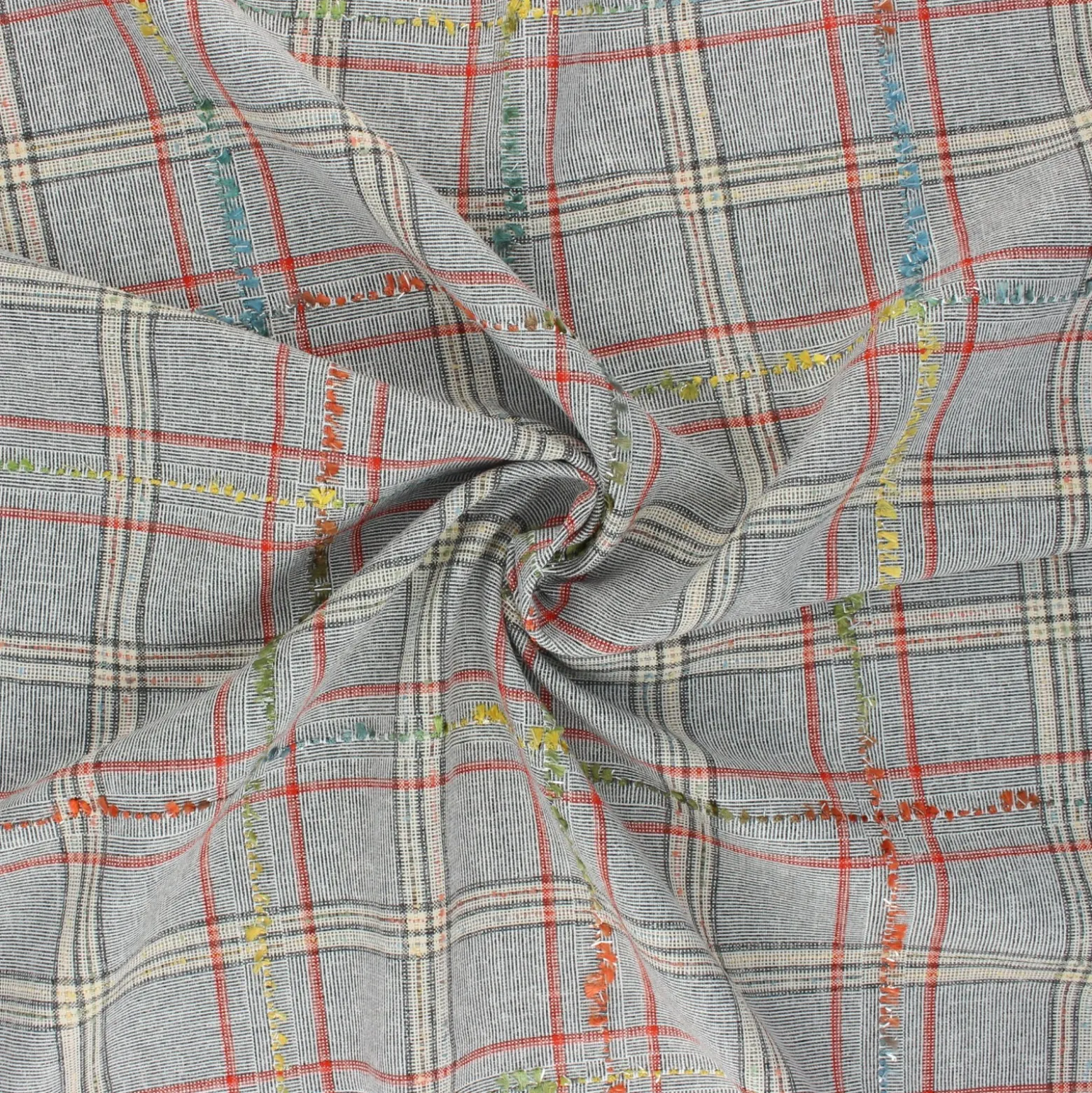 Coupon 100 cm x 140 cm Tissu polyviscose lurex Ennis - orange